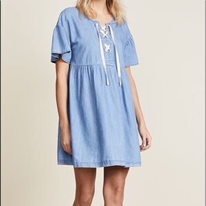 Joie blue flutter sleeve babydoll Dress S